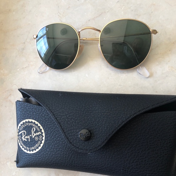Ray-Ban Accessories - Rayban Round Gold Metal Sunglasses 3447